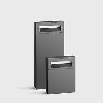 LED bollard asymmetrical shielded Bega